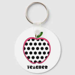 Porte-clés Professeur d'Apple de point de polka