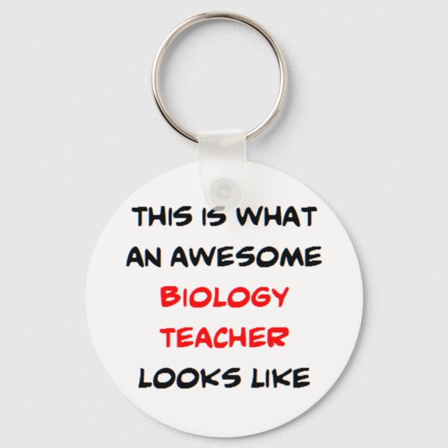 Porte-clés professeur de biologie, génial (Recto)