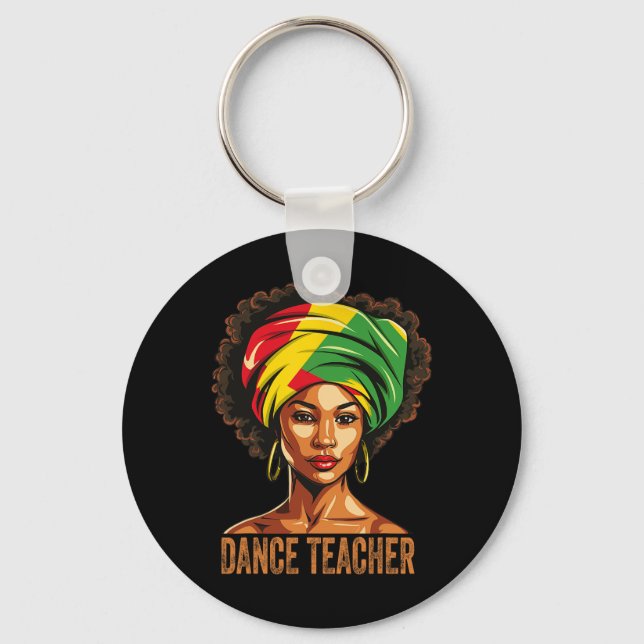 Porte-clés Professeur de danse Afro Afro-Américain Histoire N (Recto)
