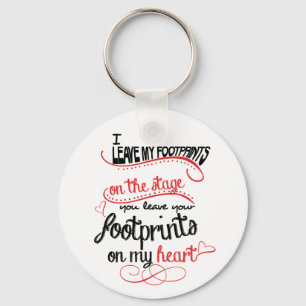 Porte-clés Professeur de danse - Empreintes sur le coeur