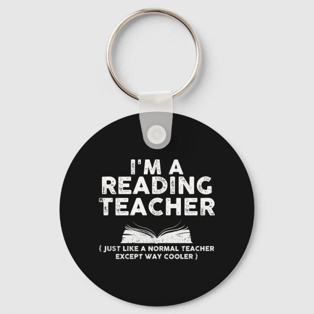 Porte-clés Professeur de lecture - Je suis un professeur de l (Recto)
