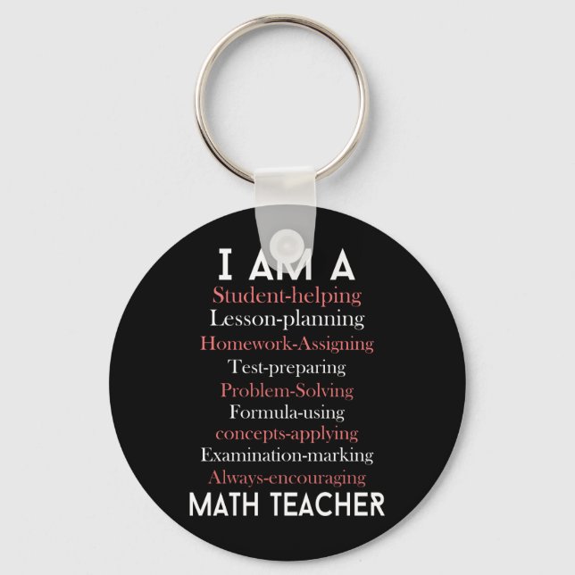 Porte-clés Professeur de mathématiques (Recto)