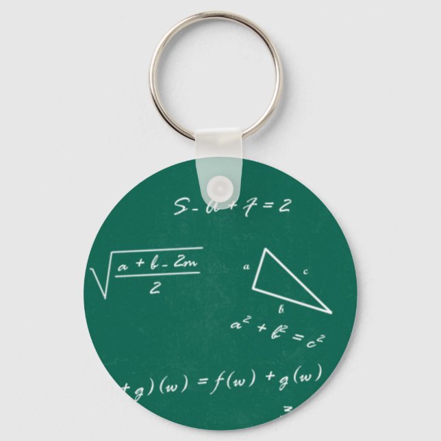 Porte-clés professeur de mathématiques algebra geek (Recto)