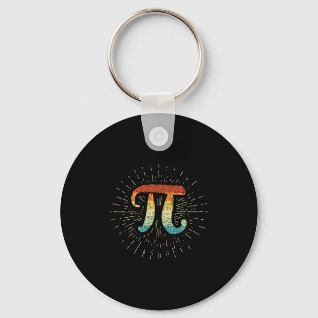 Porte-clés Professeur de mathématiques Cute Pi (Recto)