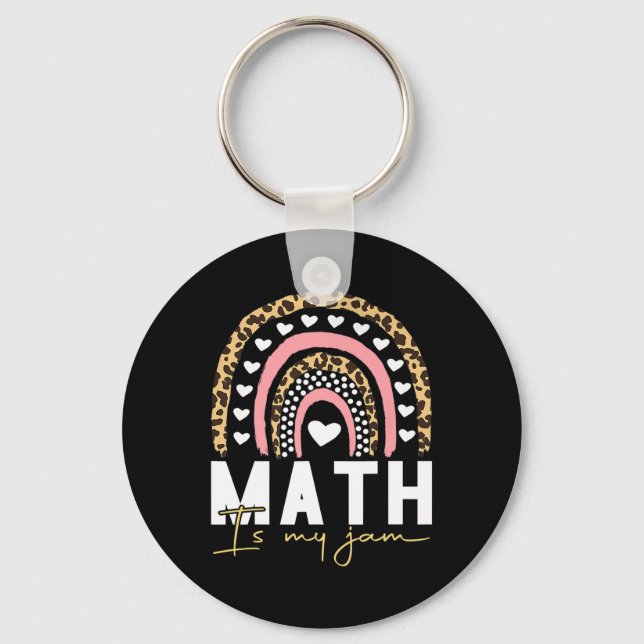 Porte-clés Professeur de mathématiques - Math is My Jam Retou (Recto)