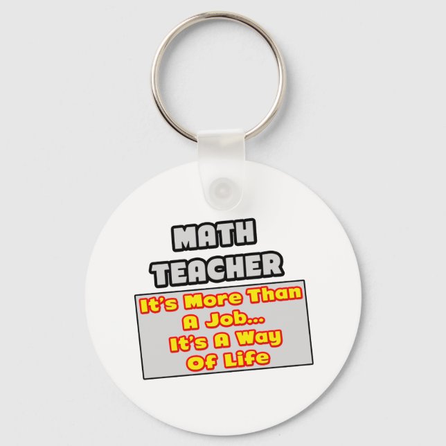 Porte-clés Professeur de mathématiques...Plus que du travail, (Recto)