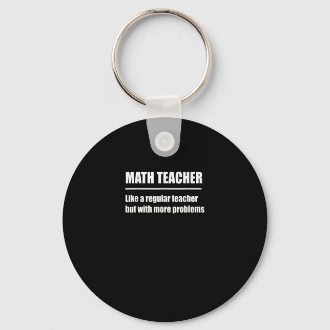 Porte-clés Professeur De Mathématiques Professeur Régulier Ma (Recto)