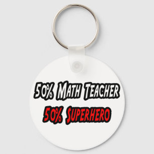 Porte-clés Professeur de mathématiques / Superhéros