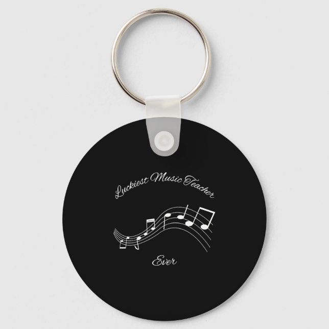 Porte-clés Professeur de musique chanceux jamais (Recto)