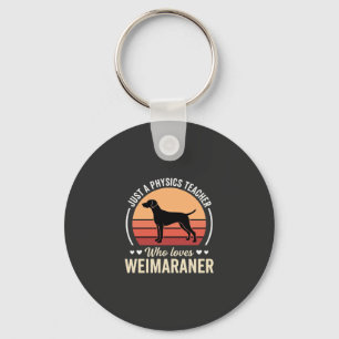 Porte-clés Professeur de physique amateur de chien Weimaraner