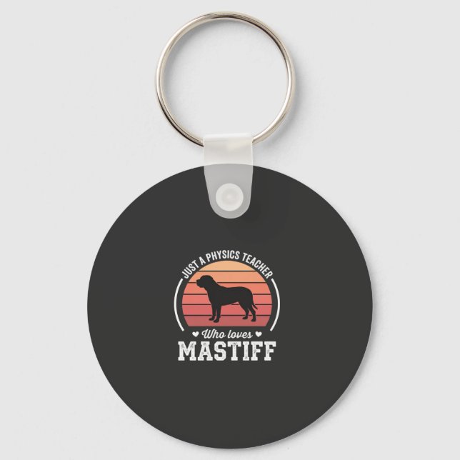 Porte-clés Professeur de physique Mastiff amateur de chiens (Recto)
