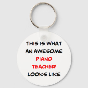 Porte-clés professeur de piano, génial