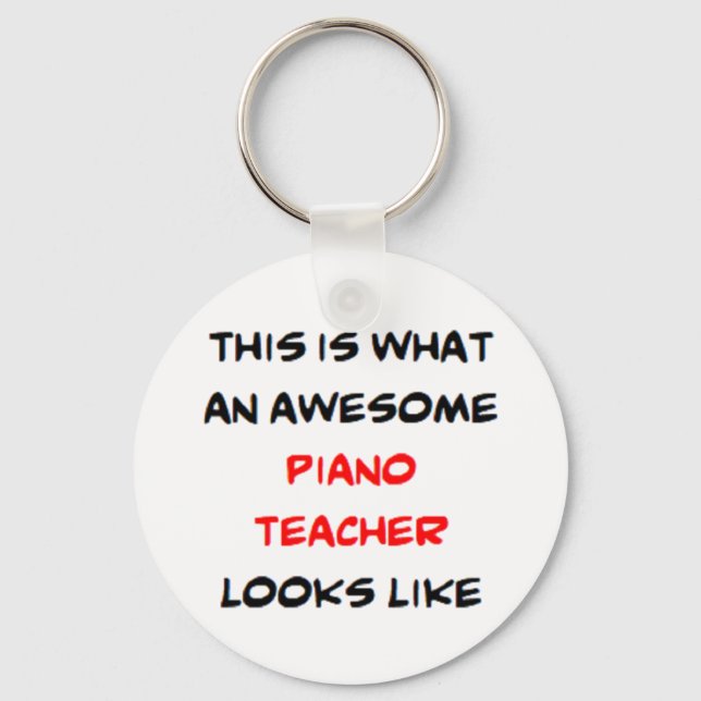Porte-clés professeur de piano, génial (Recto)