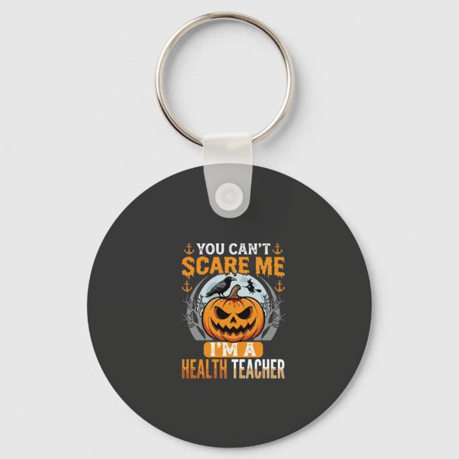 Porte-clés Professeur de santé Halloween Citrouille effrayant (Recto)