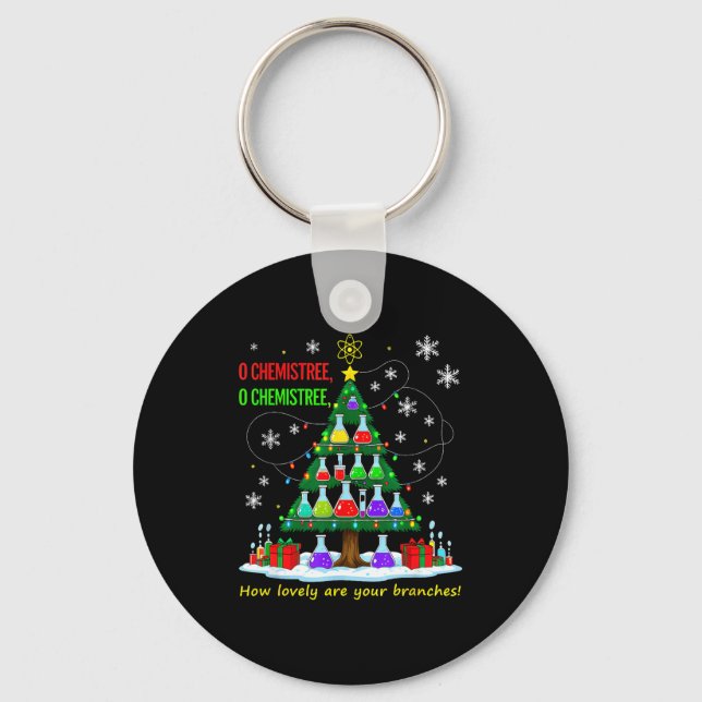 Porte-clés Professeur de sciences de Noël 67 Meme Santa Oh Ch (Recto)