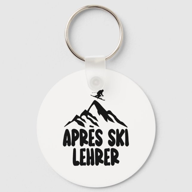 Porte-clés Professeur de ski après Hütengaudi Tenue Femmes Ho (Recto)
