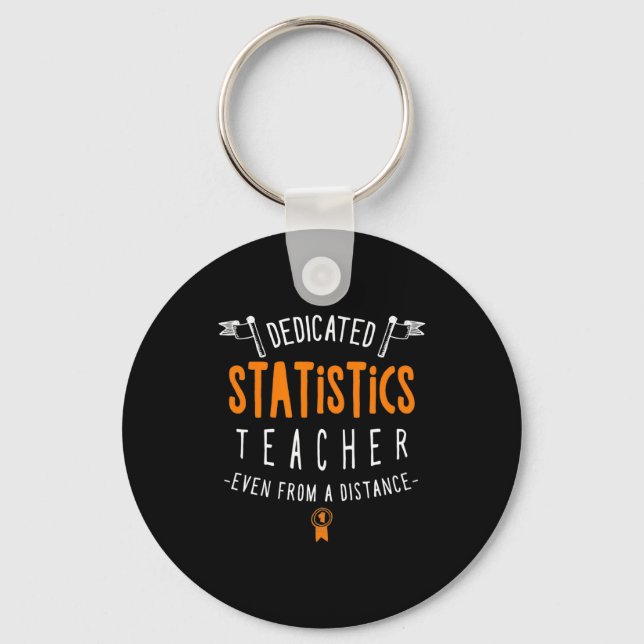 Porte-clés Professeur de statistiques dévoué à l'apprentissag (Recto)