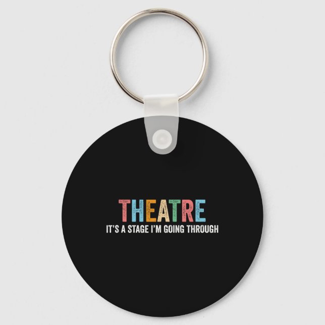 Porte-clés Professeur de Théâtre Dramatique Comique Scène Piè (Recto)