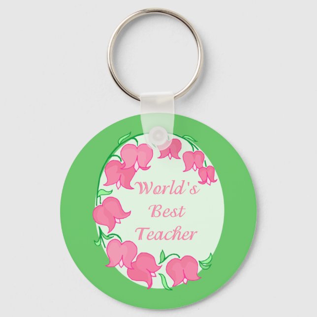 Porte-clés Professeur de tulipes roses (Recto)