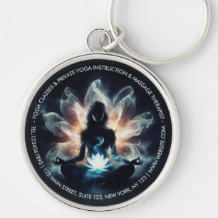 Porte-clés Professeur de Yoga Pose de Méditation Lotus Brumeu