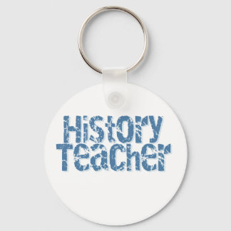 Porte-clés Professeur d'Histoire Décorée Bleue
