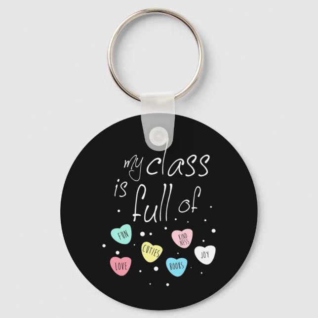 Porte-clés Professeur Ma Classe Est Pleine De Plaisirs (Recto)