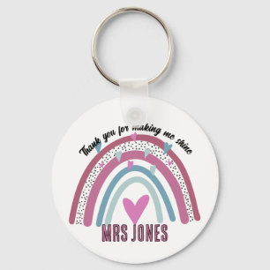 Porte-clés professeur merci de m'avoir fait me retirer arc-en