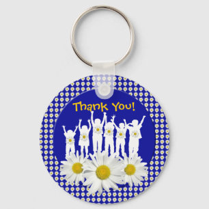 Porte-clés Professeur Merci Porte - clé avec marguerites et e