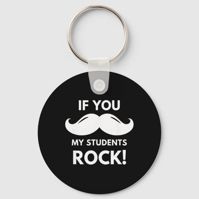 Porte-clés Professeur si vous faites rocker mes étudiants ! M (Recto)