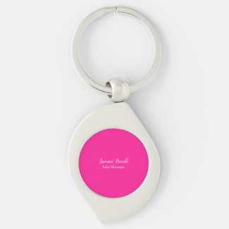 Porte-clés Professionnel minimaliste moderne rose profond