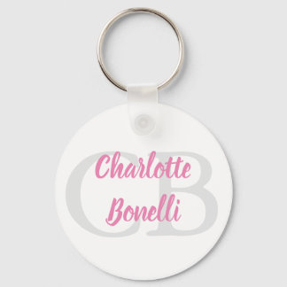 Porte-clés Professionnel Moderne Monogramme Nom Minimaliste R