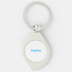 Porte-clés Professionnel Simple Moderne Élégant Bleu Votre No
