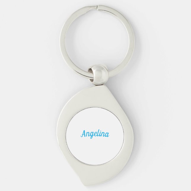 Porte-clés Professionnel Simple Moderne Élégant Bleu Votre No (Devant)