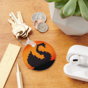 Porte-clés Profil de cygne noir dans Crochet de coucher de so