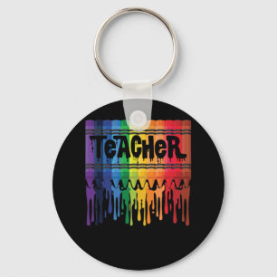 Porte-clés Profitez de Crayon Rainbow Teacher