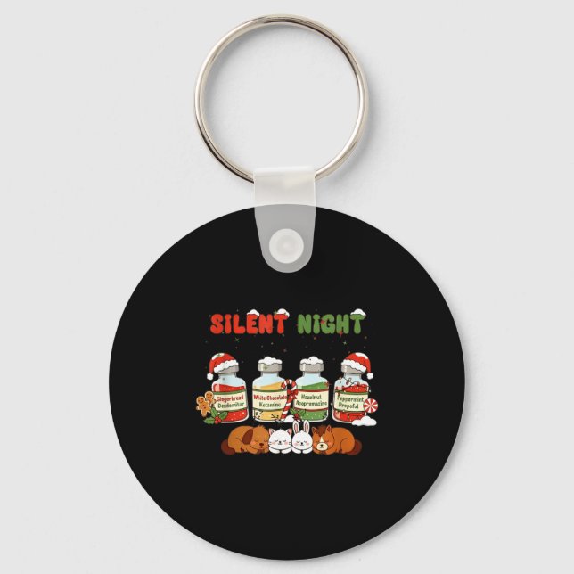 Porte-clés Profol Silent Night Funny Vet Tech Christmas  (Recto)