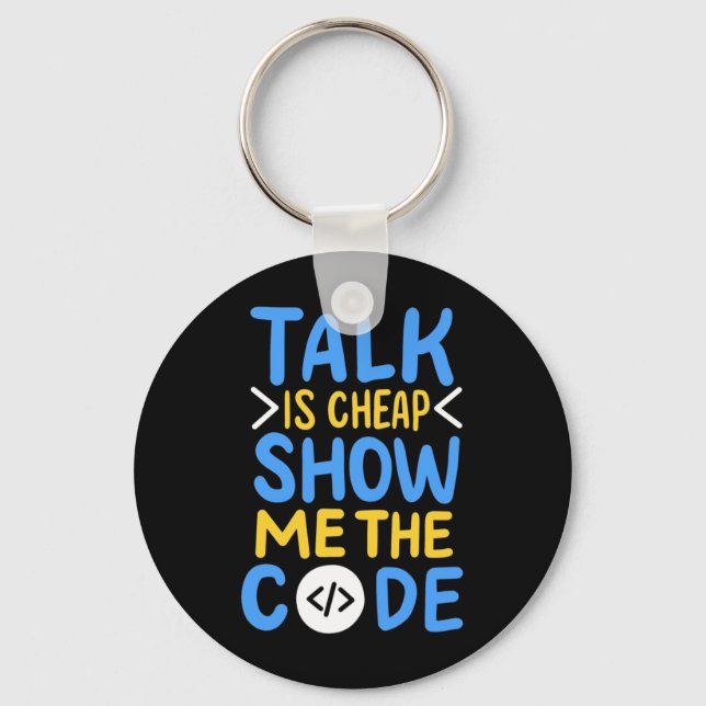 Porte-clés Programmeur Me Montre Le Code (Recto)