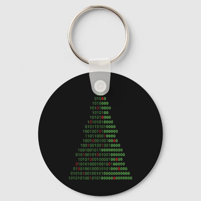 Porte-clés Programmeurs Informatiques Binary Christmas Tree E (Recto)