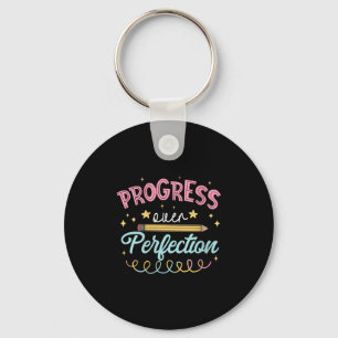 Porte-clés Progrès des femmes plutôt que perfection Motivatio