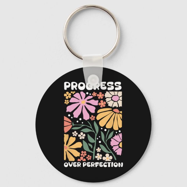 Porte-clés Progrès sur la perfection par le comportement du t (Recto)