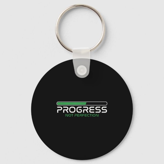 Porte-clés Progress Not Perfection _ Motivation Insration  (Recto)