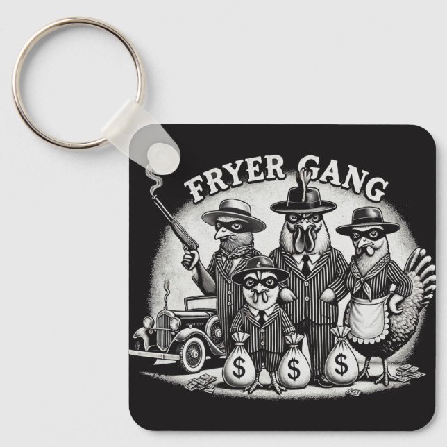 Porte-clés "Prohibition Pullets" Aluminum Keychain (Recto)