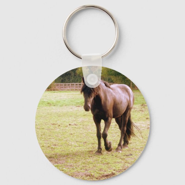 Porte-clés Promenade à cheval Brown relaxante (Recto)