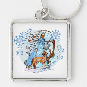 Porte-clés Promenade d'hiver