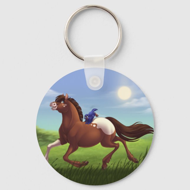 Porte-clés Promo à cheval Appaloosa Galloping (Recto)
