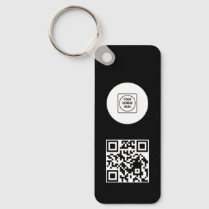 Porte-clés promo code QR Logo Noir Blanc
