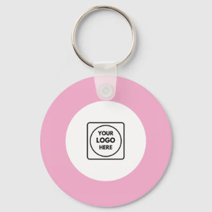 Porte-clés promo Code QR Logo Rose Pâle