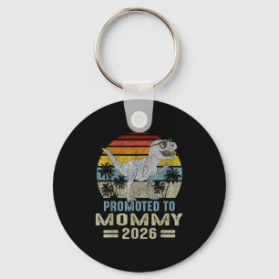 Porte-clés Promoté À Mommy 2026 T Rex Dinosaur Family Match