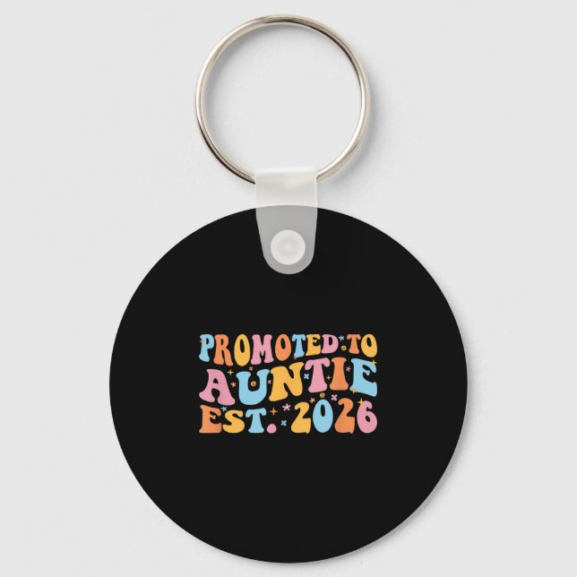 Porte-clés Promoted To Auntie 2026 Future Soon To Be New Aunt (Recto)