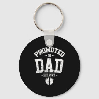 Porte-clés Promoted To Dad Est 2027 New Mom Daddy Fathers Day